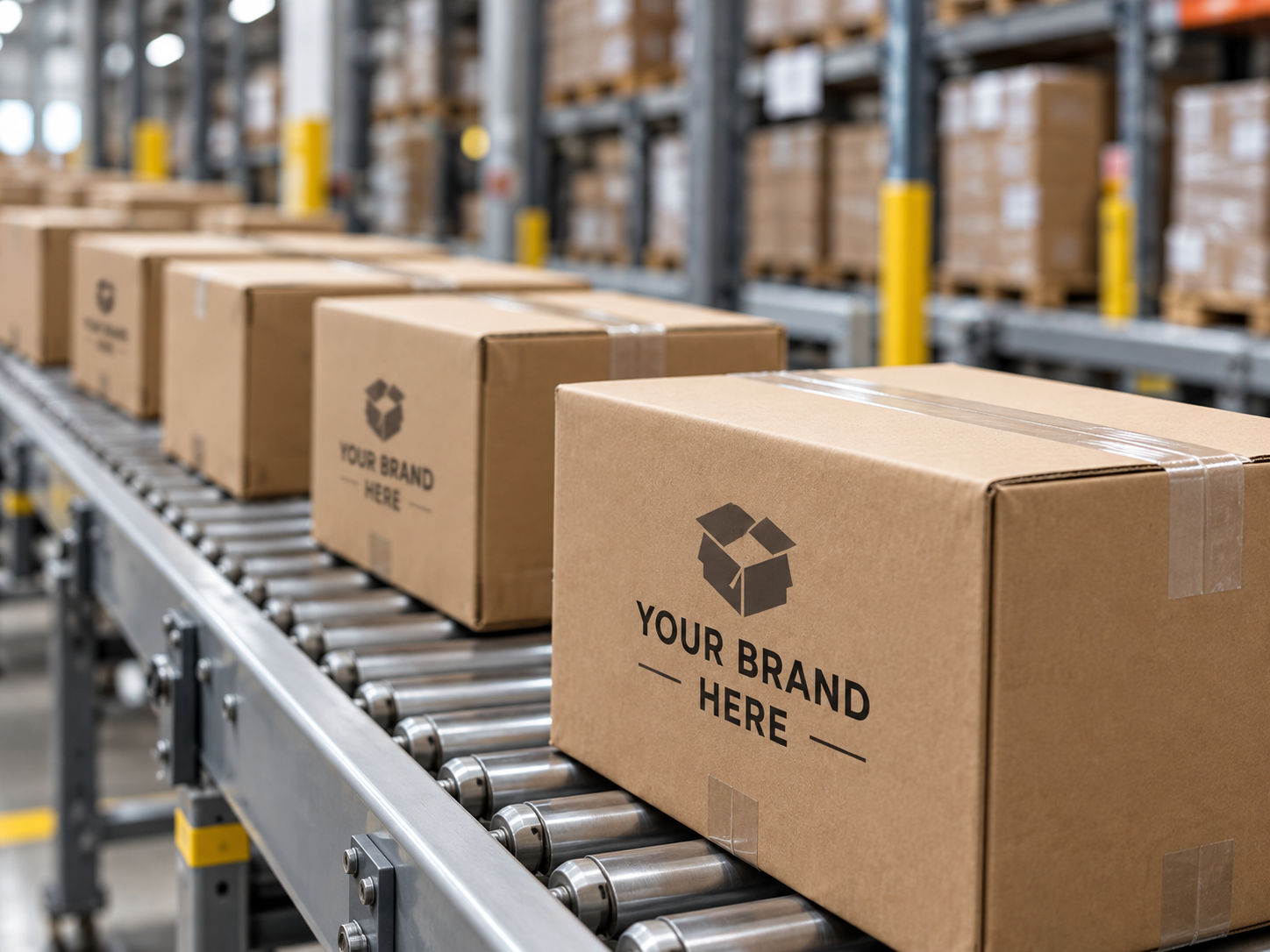 Distributors receiving packaged disposable hygiene products