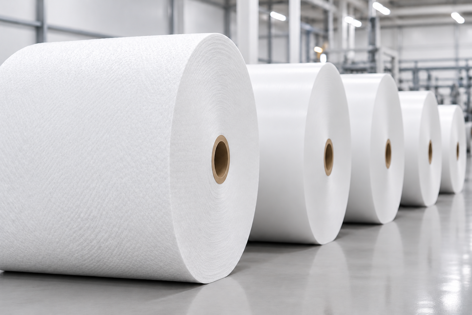 Premium absorbent material rolls